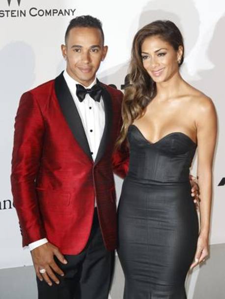Lewis Hamilton e la fidanzata Nicole Scherzinger a una serata di gala. Epa